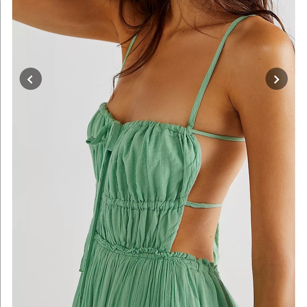 Green Free People Taking Sides Maxi